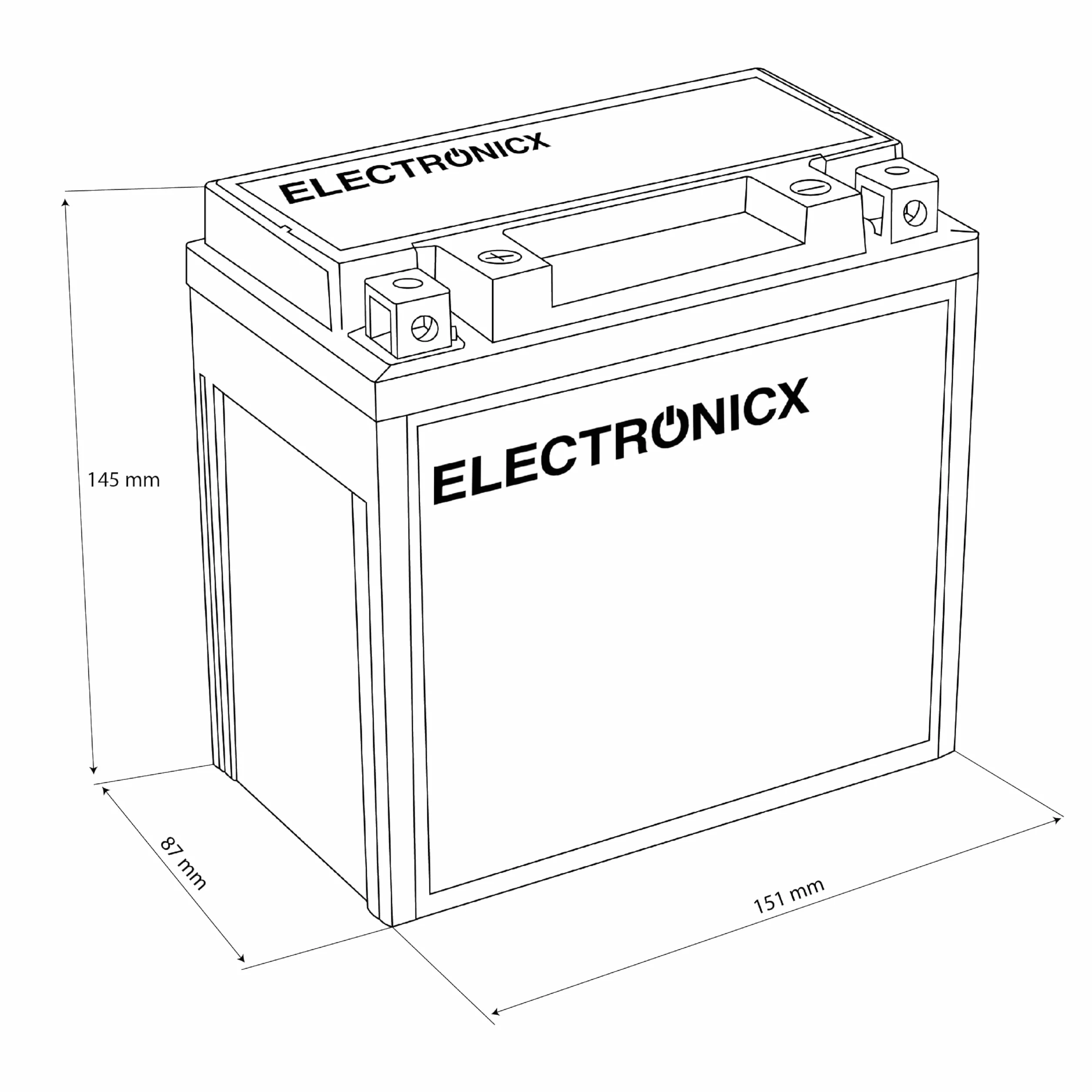 Electronicx batterie de soutien GEL 12V 12Ah Premium Longlife pour Mercedes-Benz, BMW