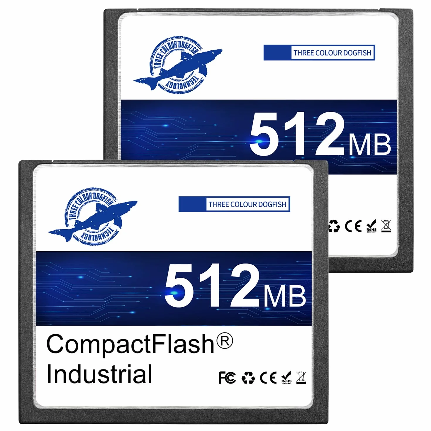 Dogfish Carte Mémoire Compact Flash 512 Mo Type I 2 Pack pour Appareil Photo Numérique
