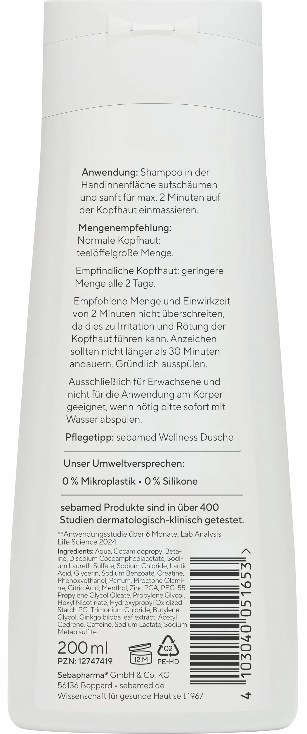 Sebamed Shampooing anti-chute de cheveux 200 ml