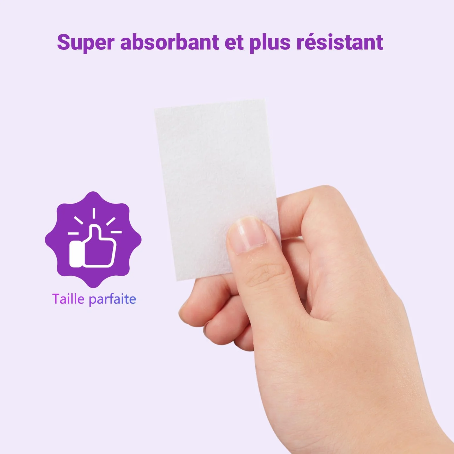 630 Pcs Disques Coton Non Pelucheux pour Ongles, Tampons Démaquillants pour Vernis et Gel (Blanc)