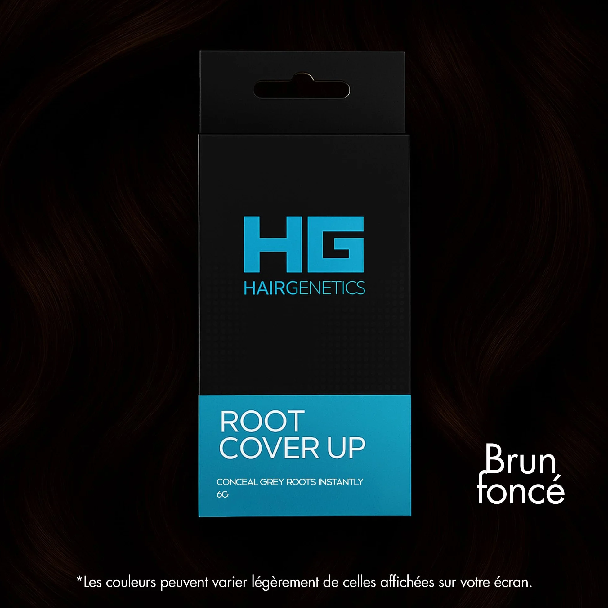 Hair Genetics Retouche Racines Cheveux - Coloration Cheveux Gris - Remplit les sourcils - Marron foncé