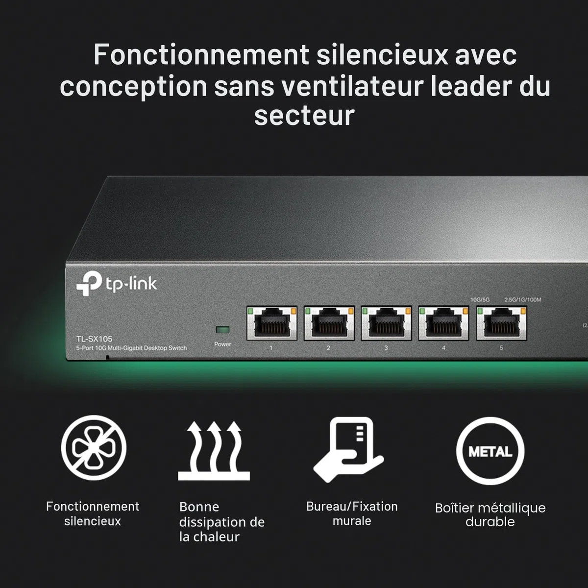 TP-Link Omada TL-SX105 Switch 5 Ports 10G de Bureau/rackable
