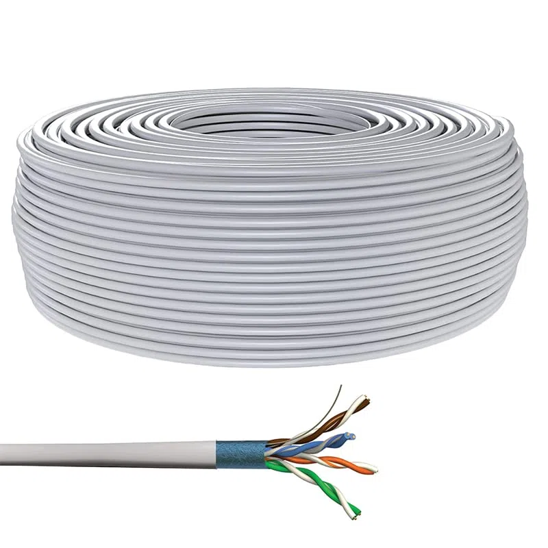 Bobine de câble Ethernet RJ45 Cat6 multibrin blindé 50m