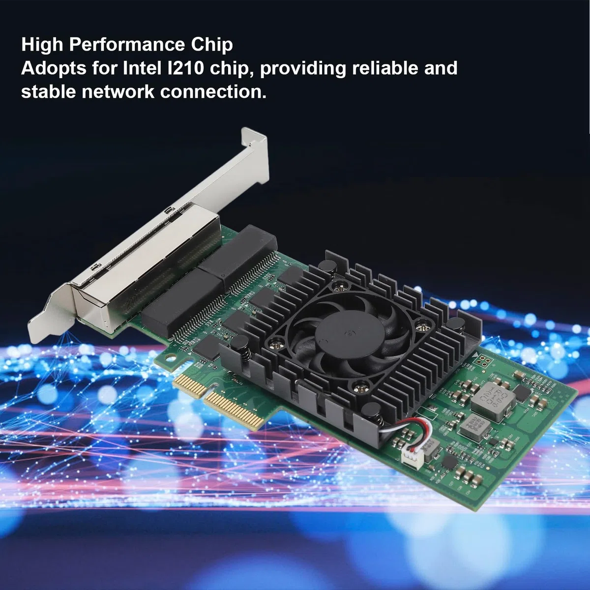 Ejoyous Carte Réseau PCIe 4 Ports 2,5G, Puce I210