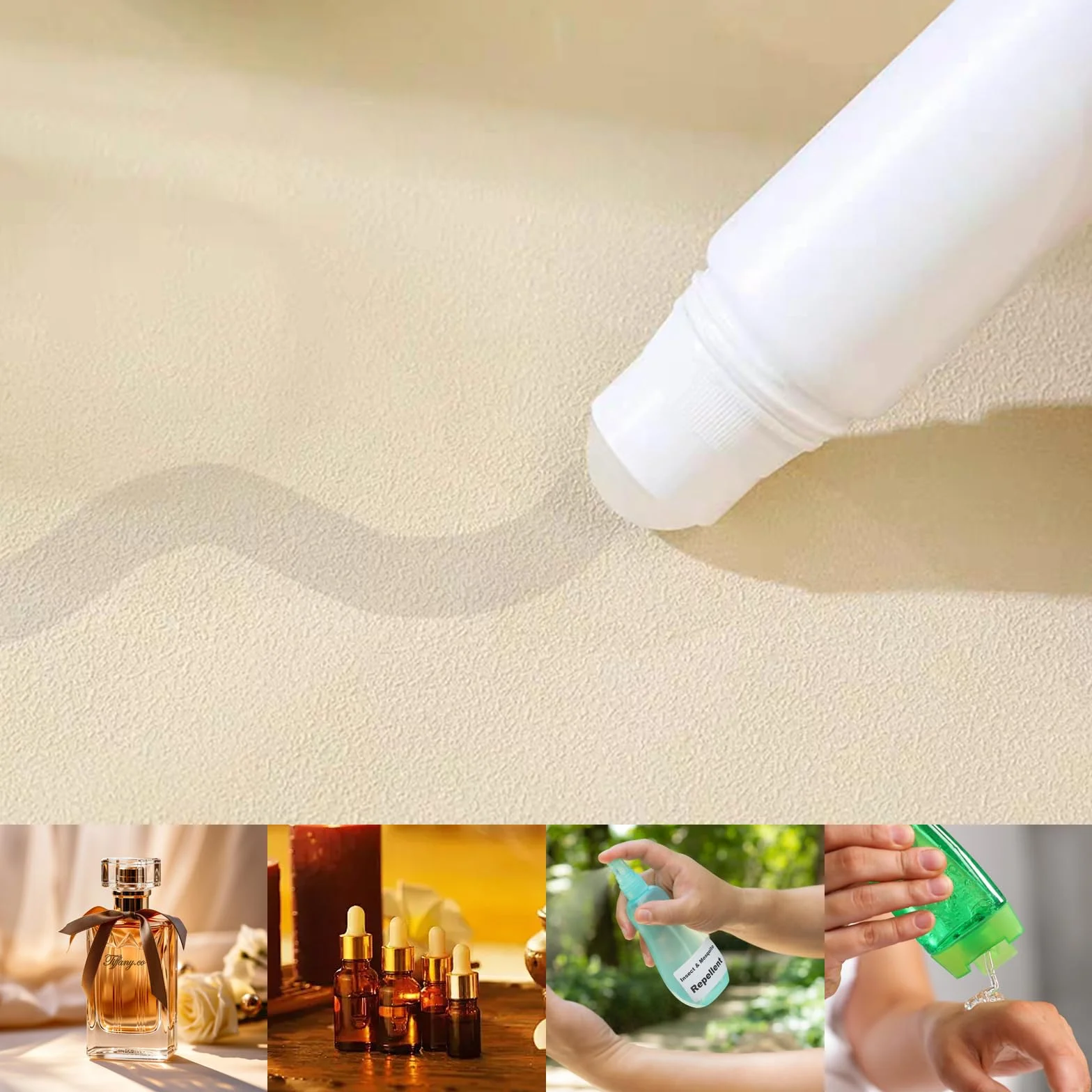 Flacons à Bille Vides en Plastique 50 ml Blanc 10 Pièces Réutilisables Rouleau Rechargeable pour Parfum Lotion Huile Essentielle