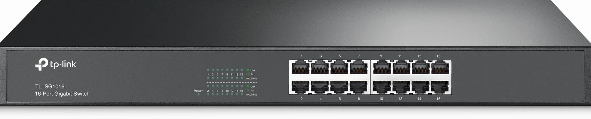 TP-Link Switch Ethernet Gigabit 16 Ports RJ45, Boîtier Métal Noir,TL-SG1016