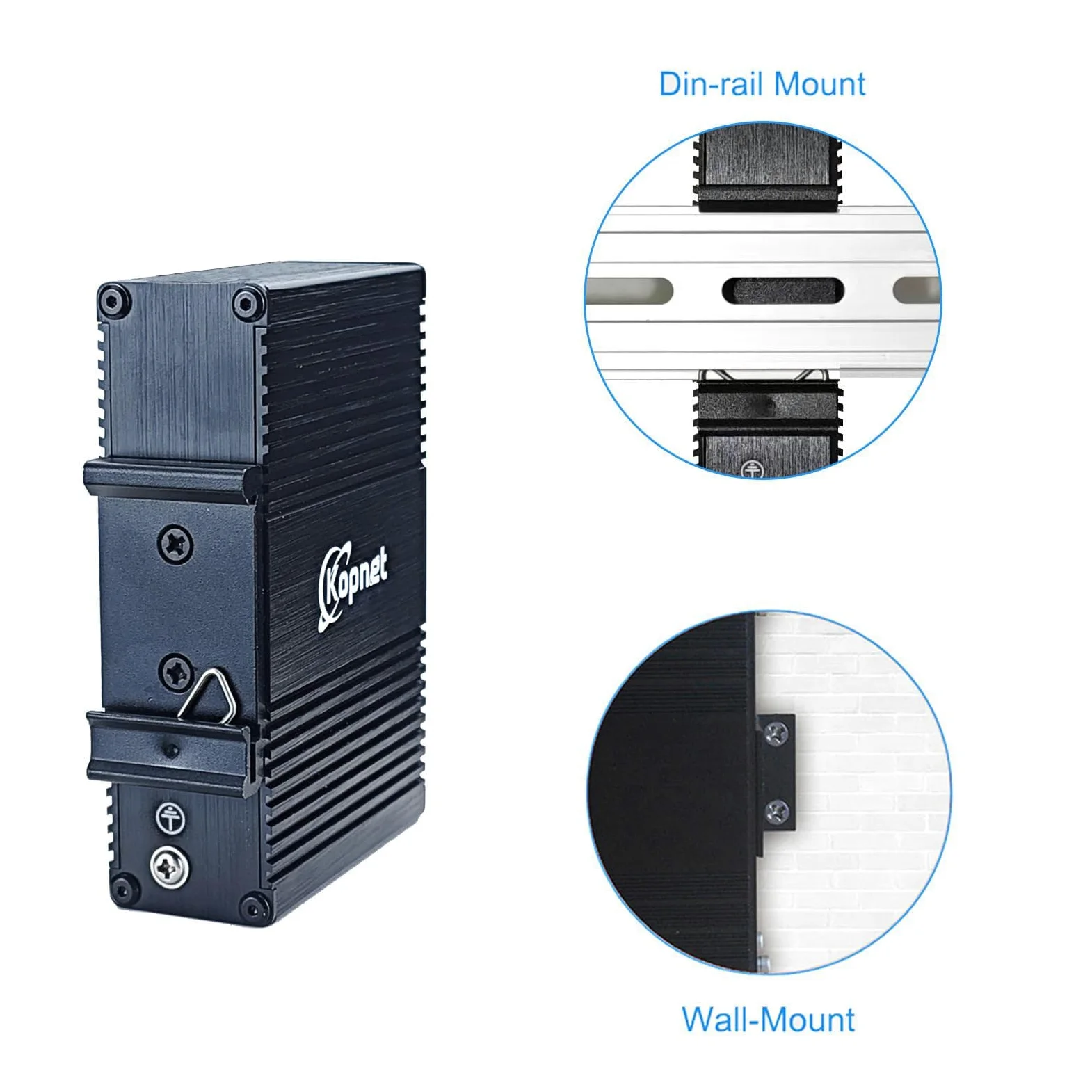 Injecteur industriel 2 canaux 2,5 G PoE++ Montage sur rail DIN 802.3af/at | 2 ports d'alimentation par Ethernet IEEE 802.3at/bt, 2,5 Gigabit PoE, -40 °C à 80 °C, montage sur rail DIN