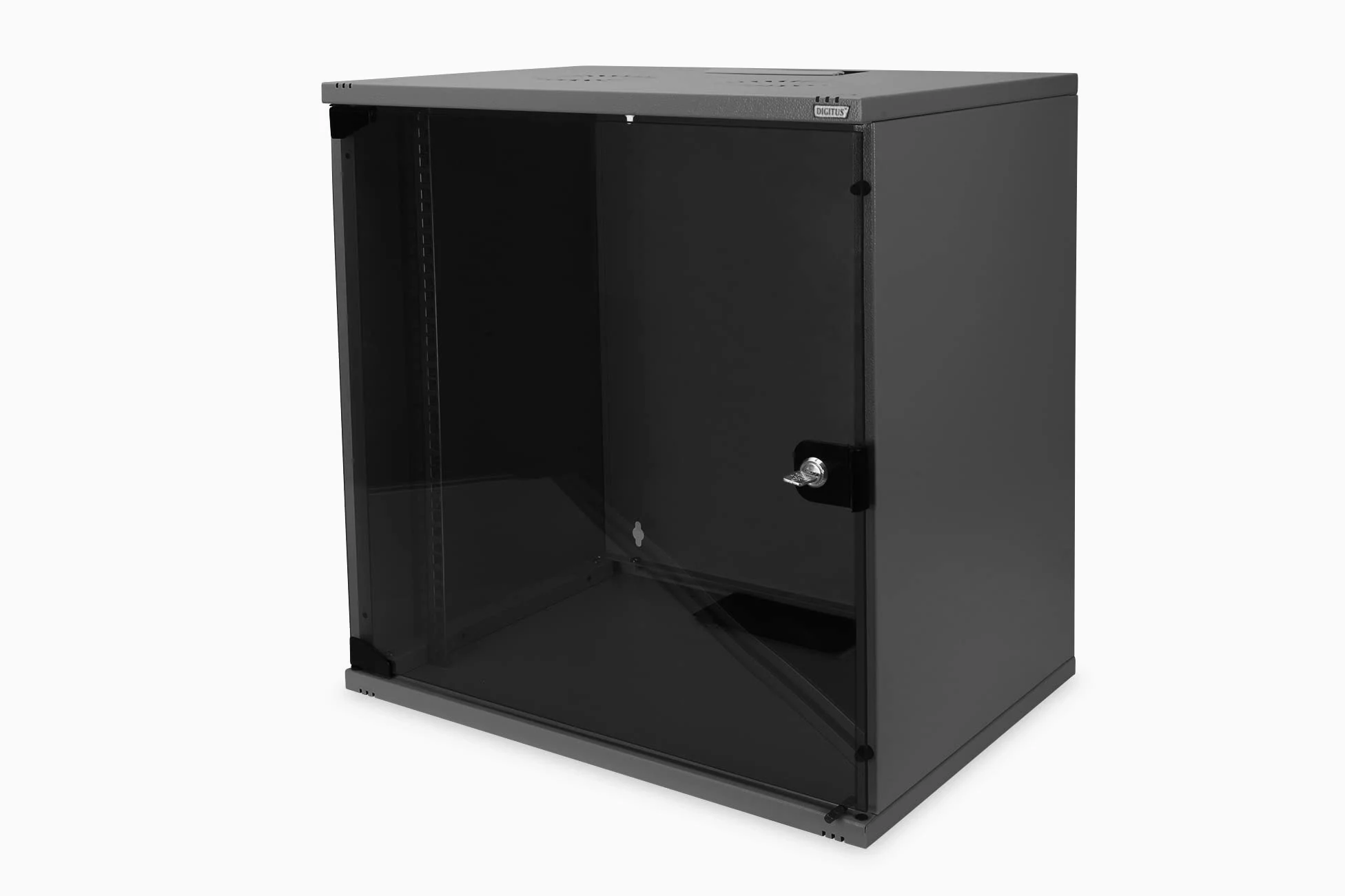 DIGITUS Armoire Réseau - Rack 19 Pouces 12 UH - Non Monté - Montage Mural - Profondeur 400 mm - Capacité de Charge 60 kg - Porte Vitrée - Série Soho - Gris | Profondeur 400 mm – Profondeur utile 270 mm – Montage mural – Capacité de charge 60 kg – Porte vi