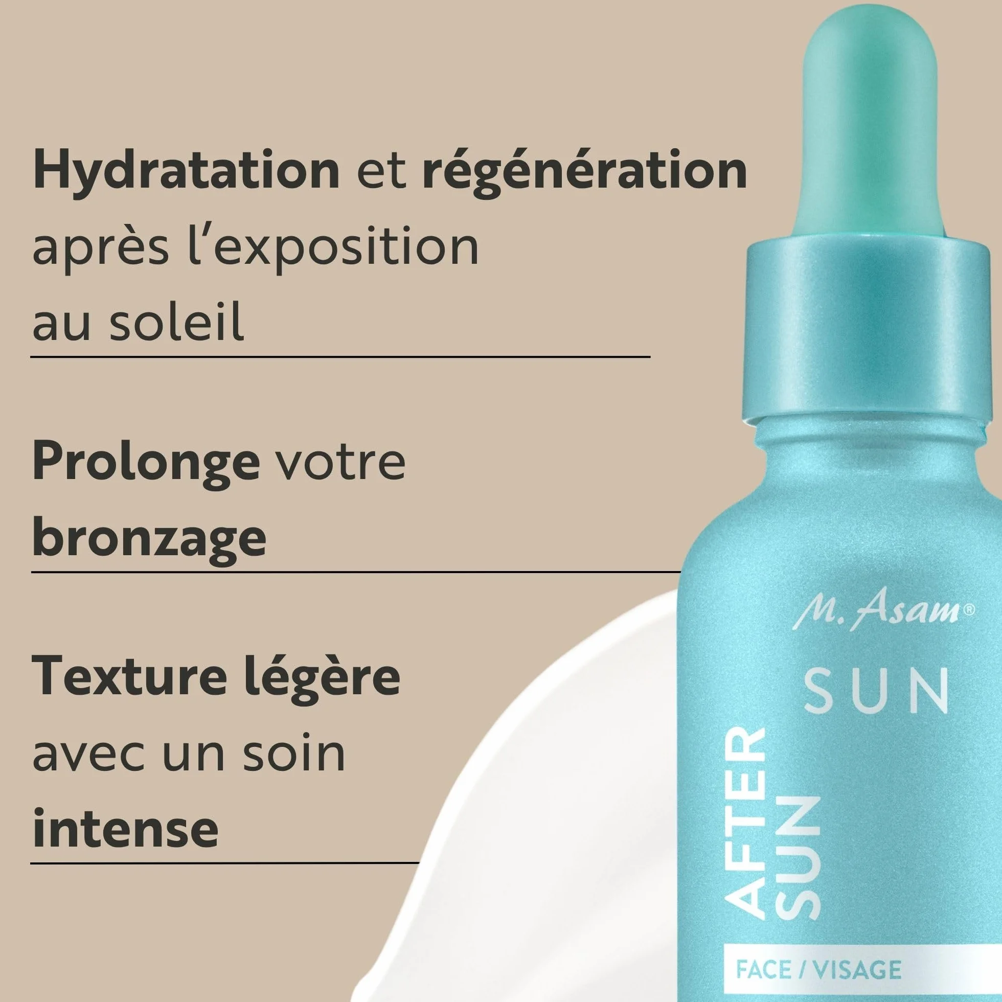 M. Asam SUN After Sun Tan Maximizing Concentrate 30 ml - Soin Visage Hydratation Intense Gel Aloe Vera Panthénol Prolongateur de Bronzage