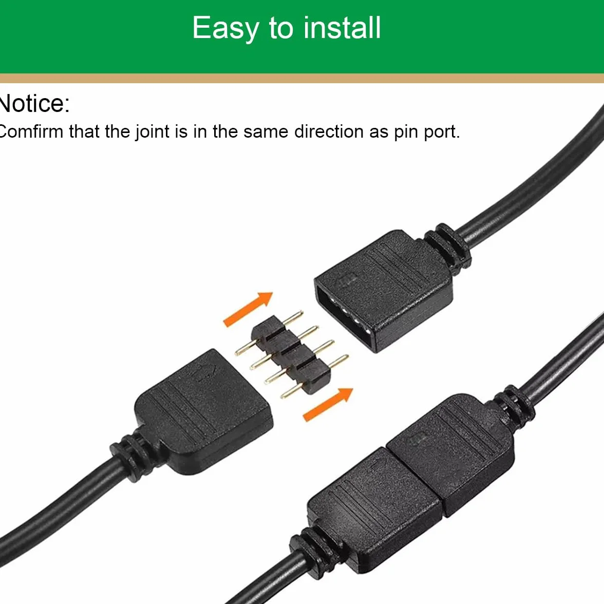 Câble d'extension RVB 4 broches vers adaptateur 12V mâle/femelle pour bandes LED, ventilateurs PC, cartes mères