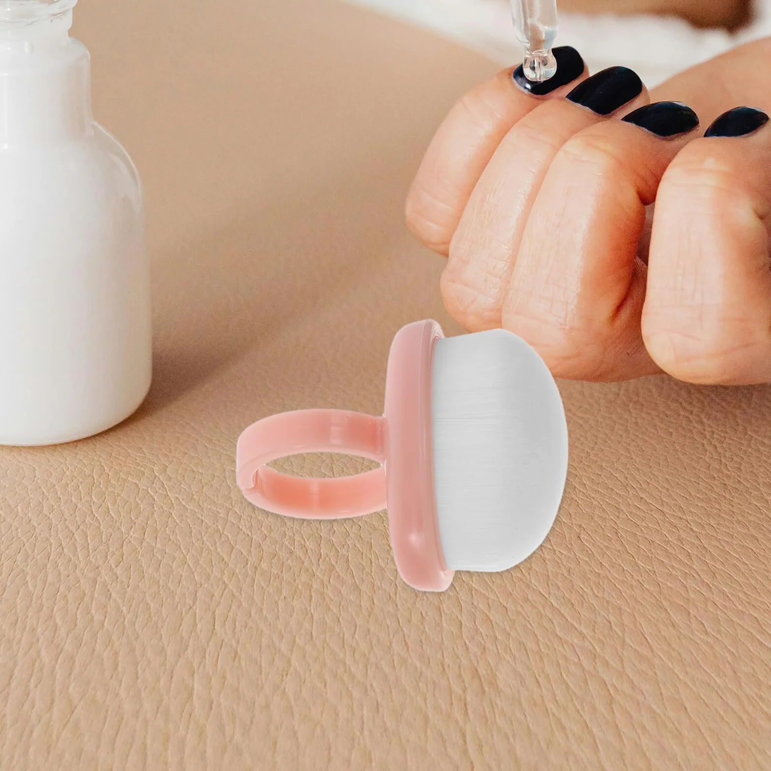 Brosse À Ongles Douce 3 Pièces Poils Souples Pinceaux Manucure Dépoussiérant Portable Nettoyage Soin
