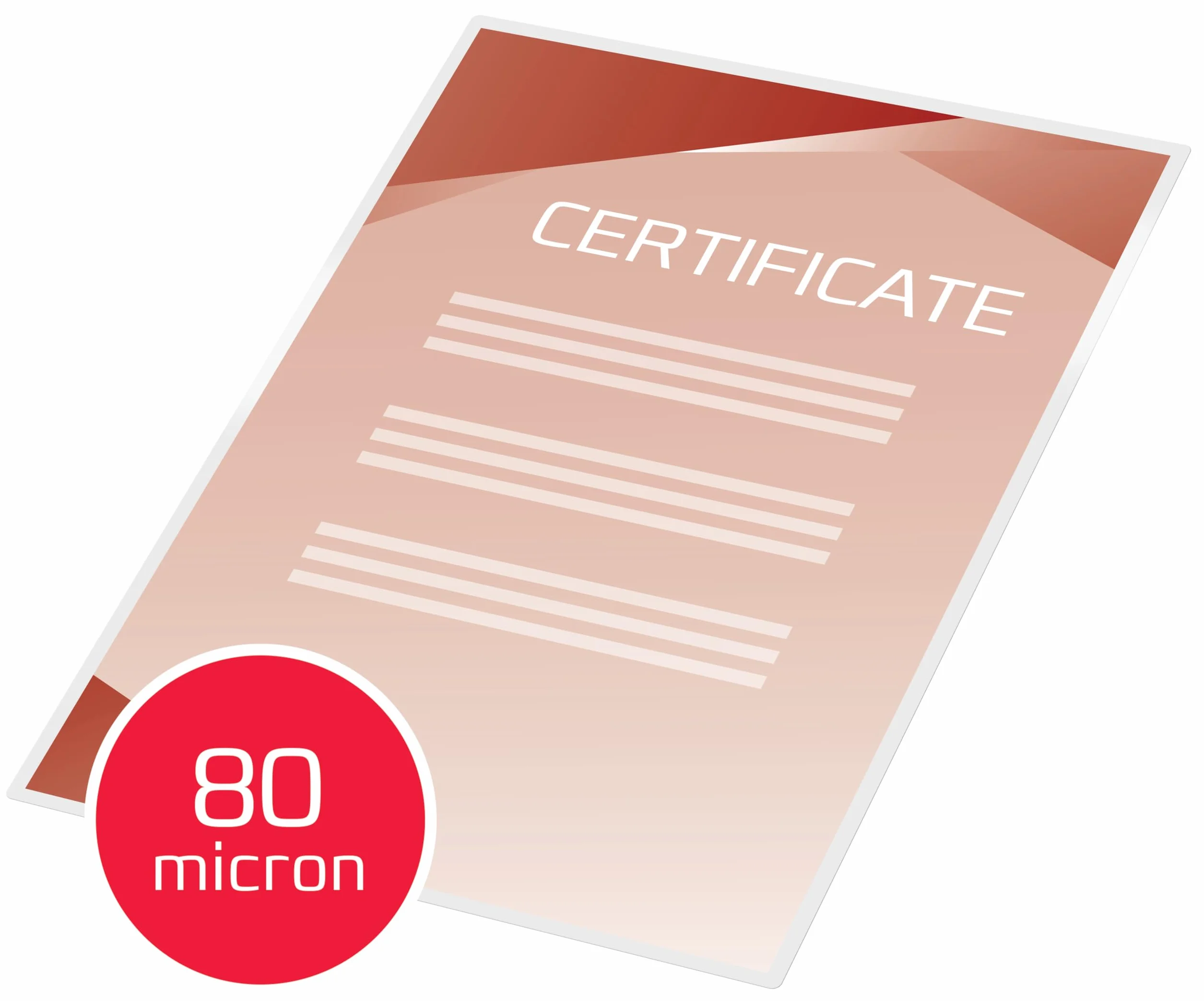 Gbc IB585036 Pochettes de plastification standards Transparent 2 x 80 microns Lot de 100