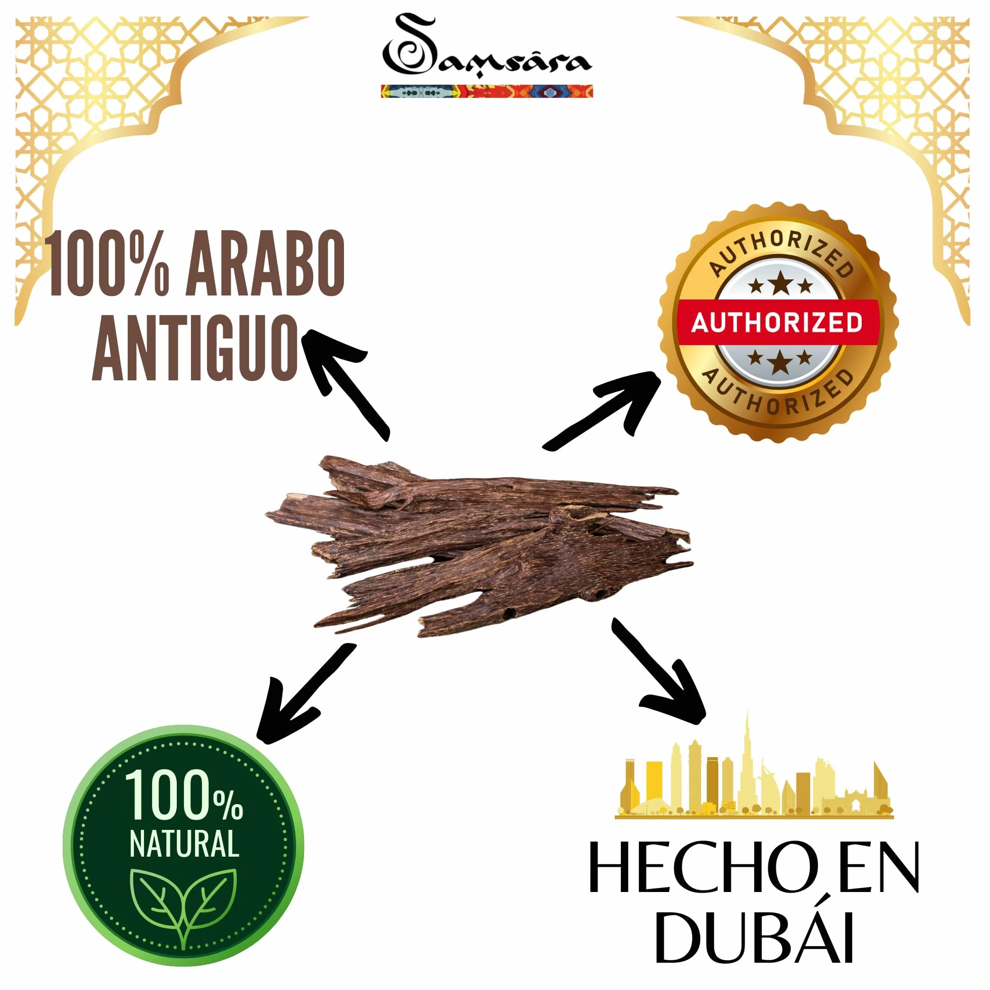 Bakhour ULTRA DURATA 20 g Parfum arabe pour femmes et hommes Bois d'oud