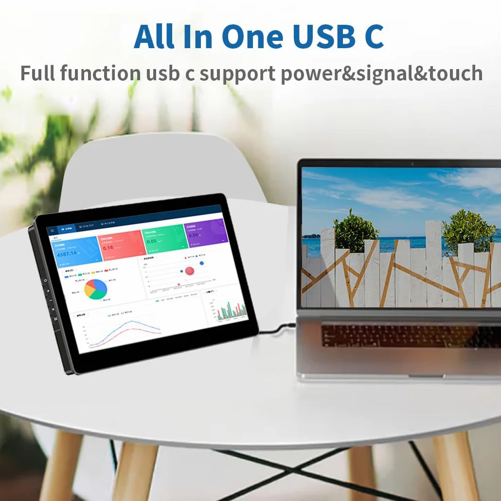 Portable écran Tactile,Moniteur Portable 8.9'' | 1920 x 1200 | 16:10 | 450 Nits | Collage Optique | HDMI/USB-C Mini écran pour Raspberry PI PC/Mac/Game consloe