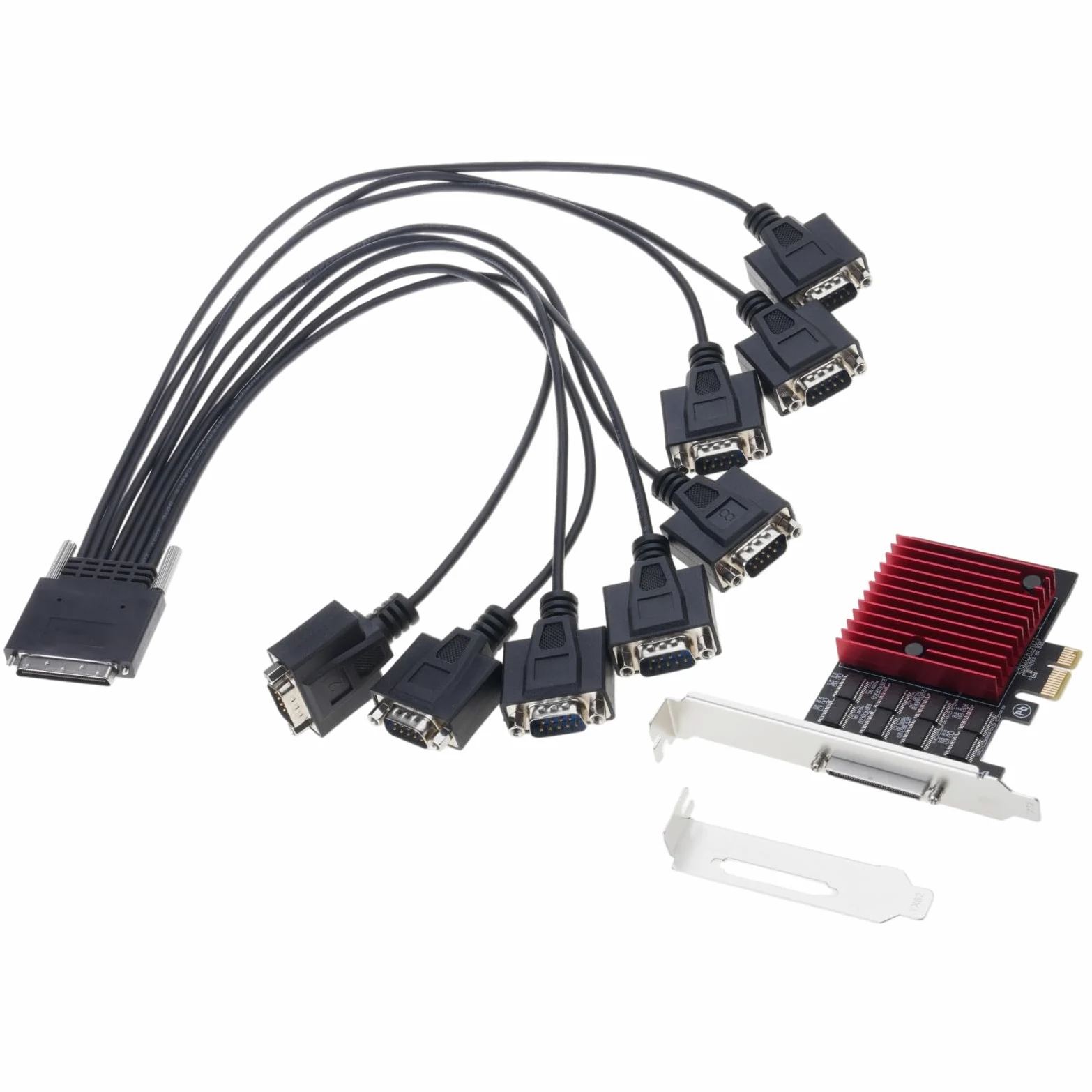COOLHOOD Adaptateur d'extension PCIE vers 8 ports RS232 pour ordinateur