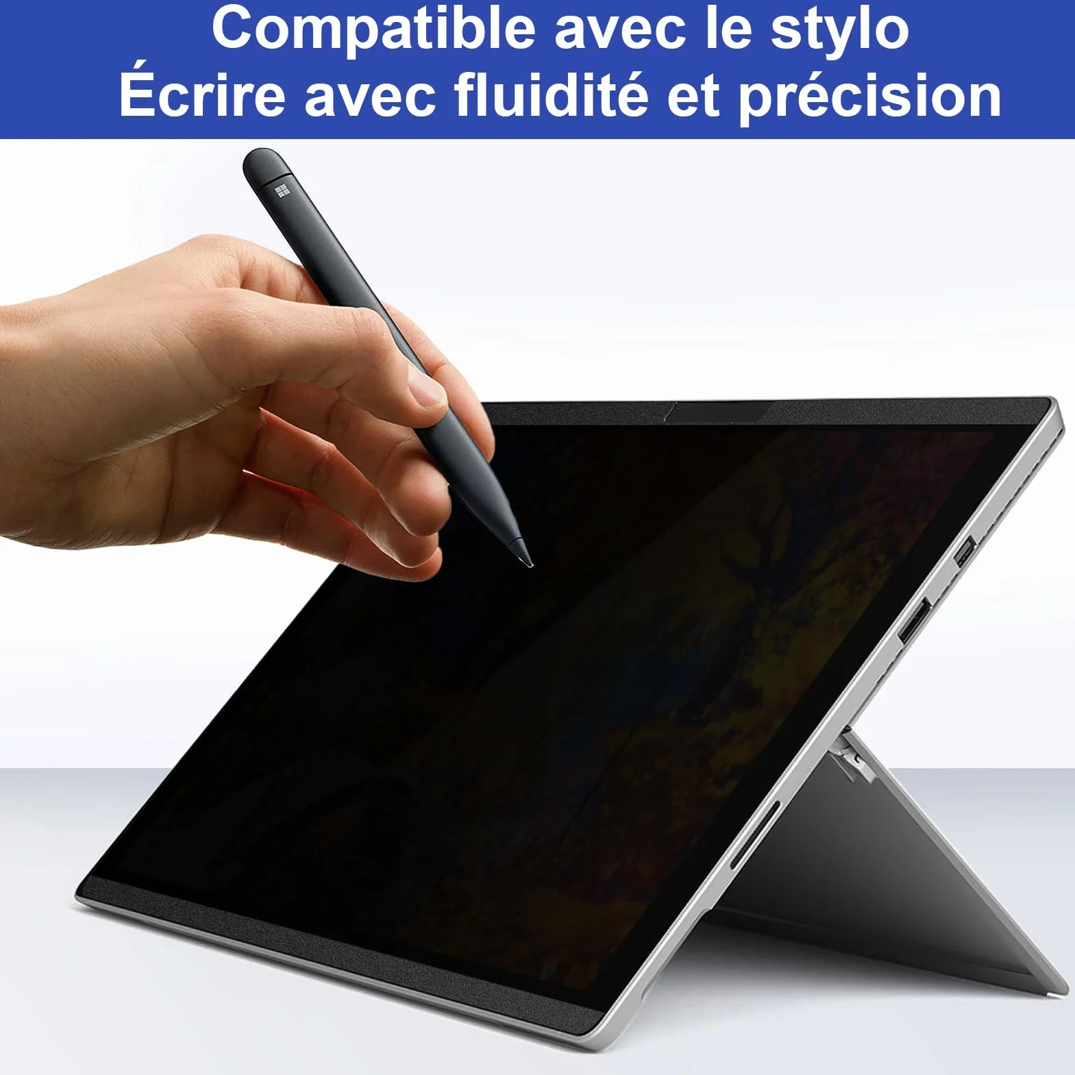 IPROKKO Filtre de Confidentialité Magnétique 13 Pouces Surface Pro 11/10/9/8/X, Protection d'Écran Anti Espion Anti Lumière Bleue