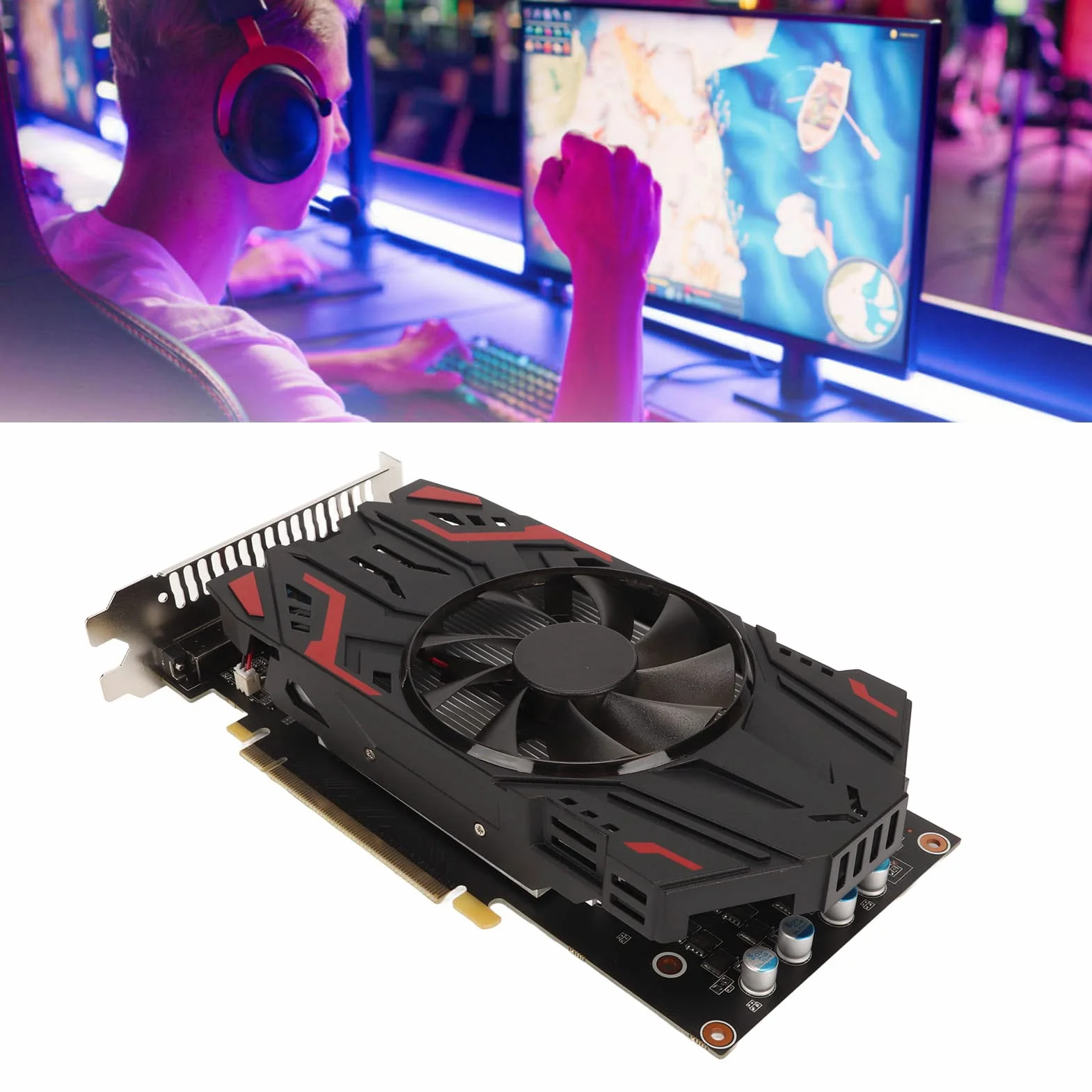 VBESTLIFE Carte Graphique GTX550Ti 4 Go, GDDR5, 128 Bits, PCI Express2.0, 783 MHz/3400 MHz, 2560 X 1600, Carte Vidéo de Jeu avec Ports HDMI, VGA et DVI (GTX550Ti 4G)