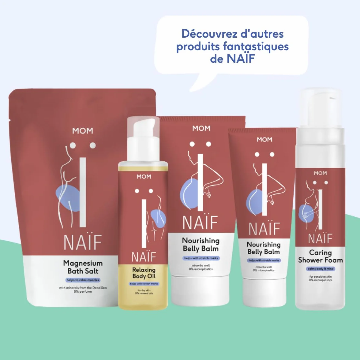 Naïf Sel de bain au magnésium 500 g - Soulage douleurs et crampes