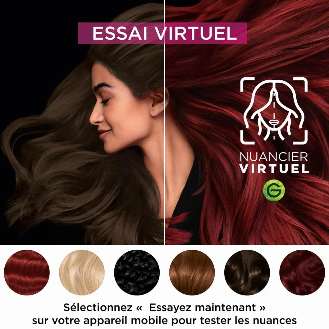 Garnier Olia Coloration Permanente Carmin Velours 4.62 Sans Ammoniaque Huiles Naturelles