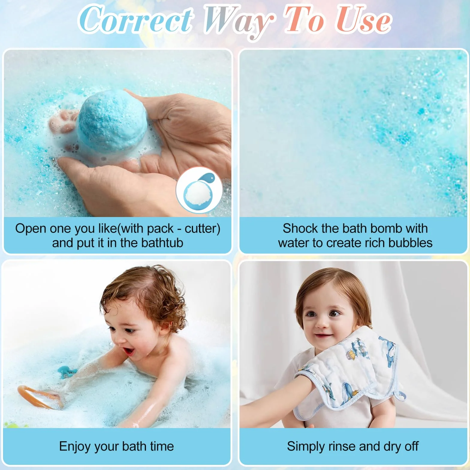 Lot de 12 bombes de bain pour filles avec jouets surprise, boules de bain spa naturelles faites à la main avec bijoux, Noël pour filles 3-12 ans