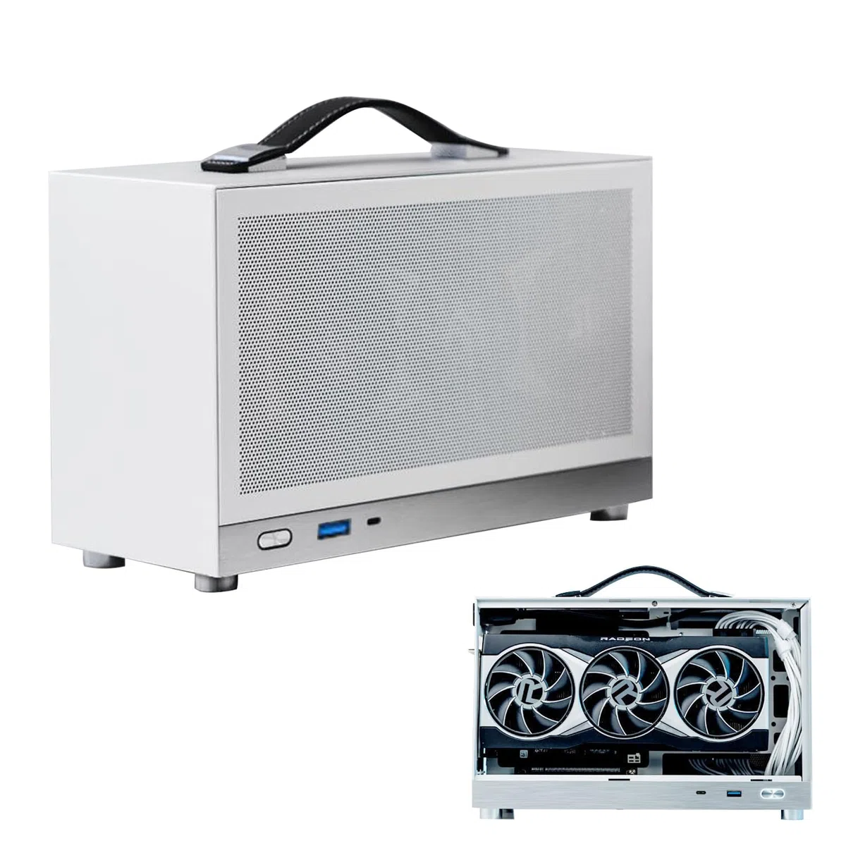 Châssis Mini ITX - Boîtier PC Compact De 20 Cm, BoîtierPortable Léger | Étui De Bureau Ultra Petit Au Service Des Étudiants, DesBureaux À Domicile, DesJoueurs, LAN, Construit Un Sac À Dos De Voyage