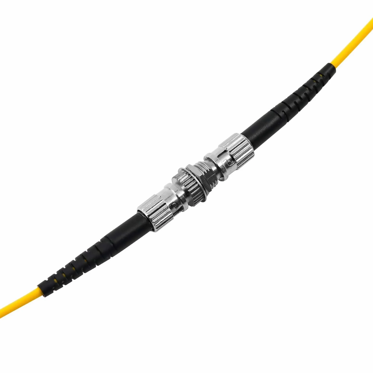 Lot de 50 coupleurs de fibre optique ST vers ST - Simplex monomode multimode - Capuchon jaune