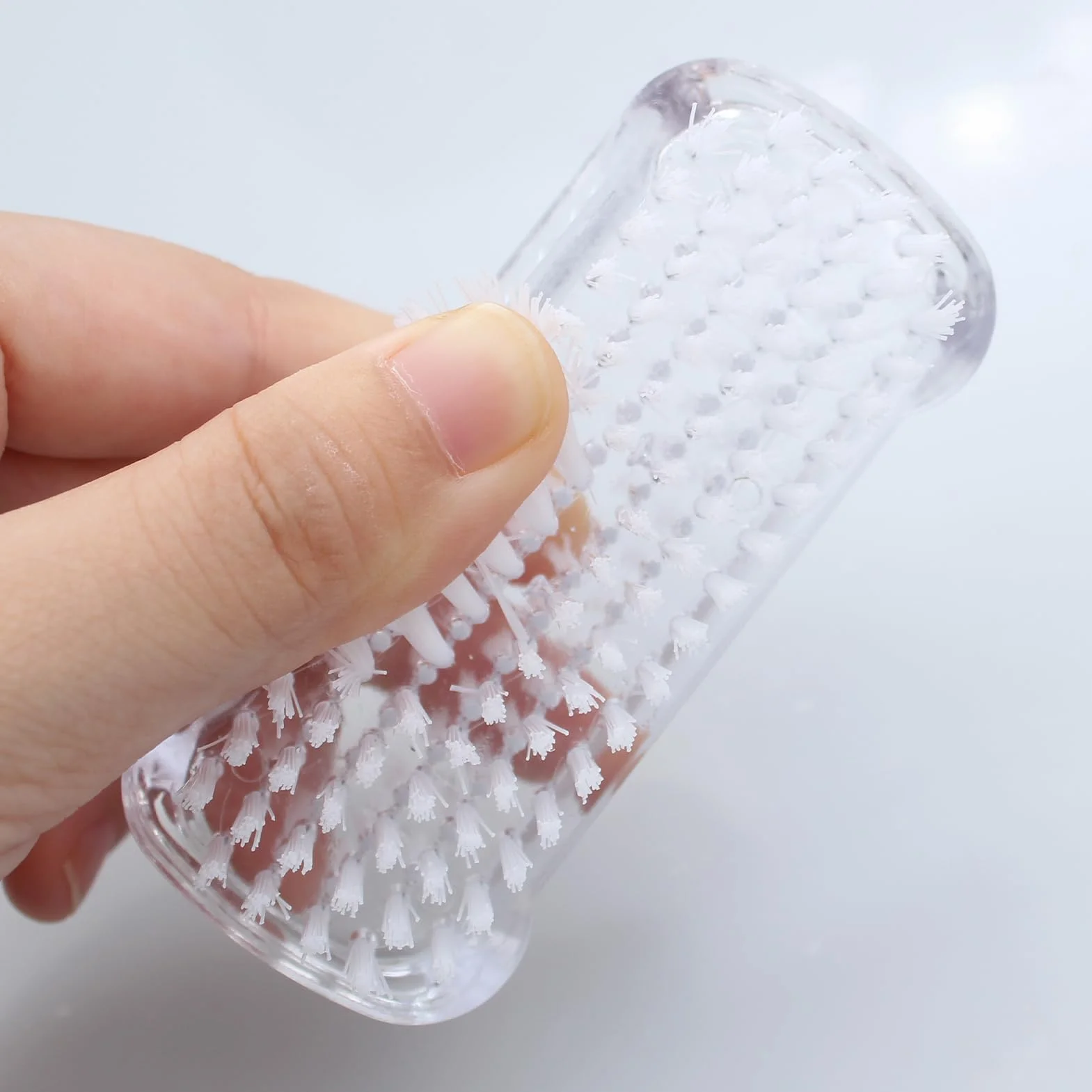 Brosse à Ongles Double Face Lot de 2 Blanc Nettoyage Ongles