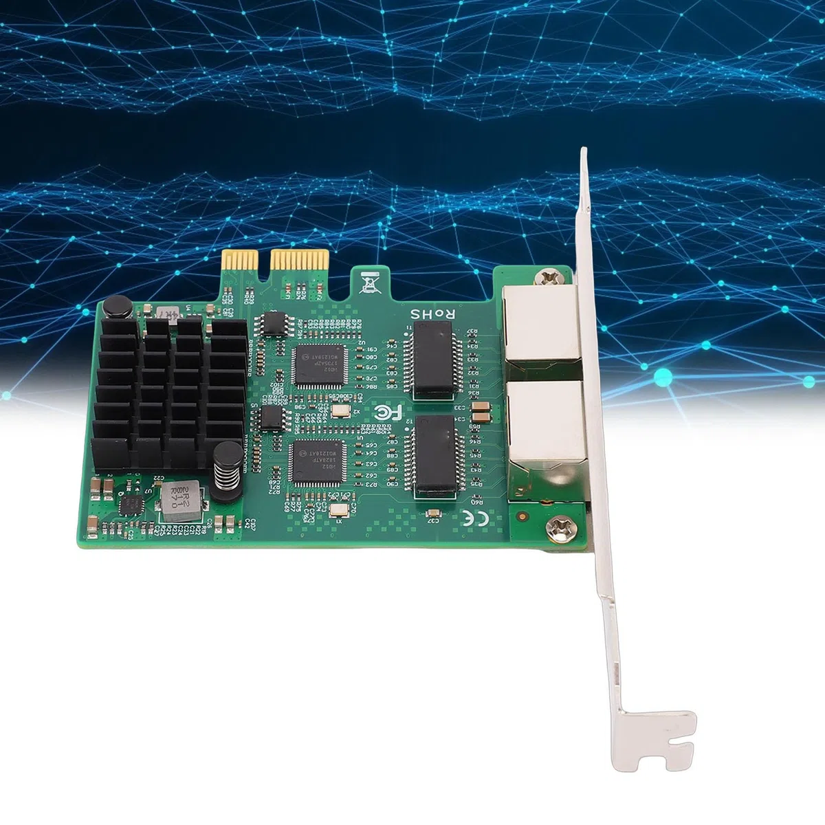Ausla Carte Réseau Gigabit Double RJ45, I210AT