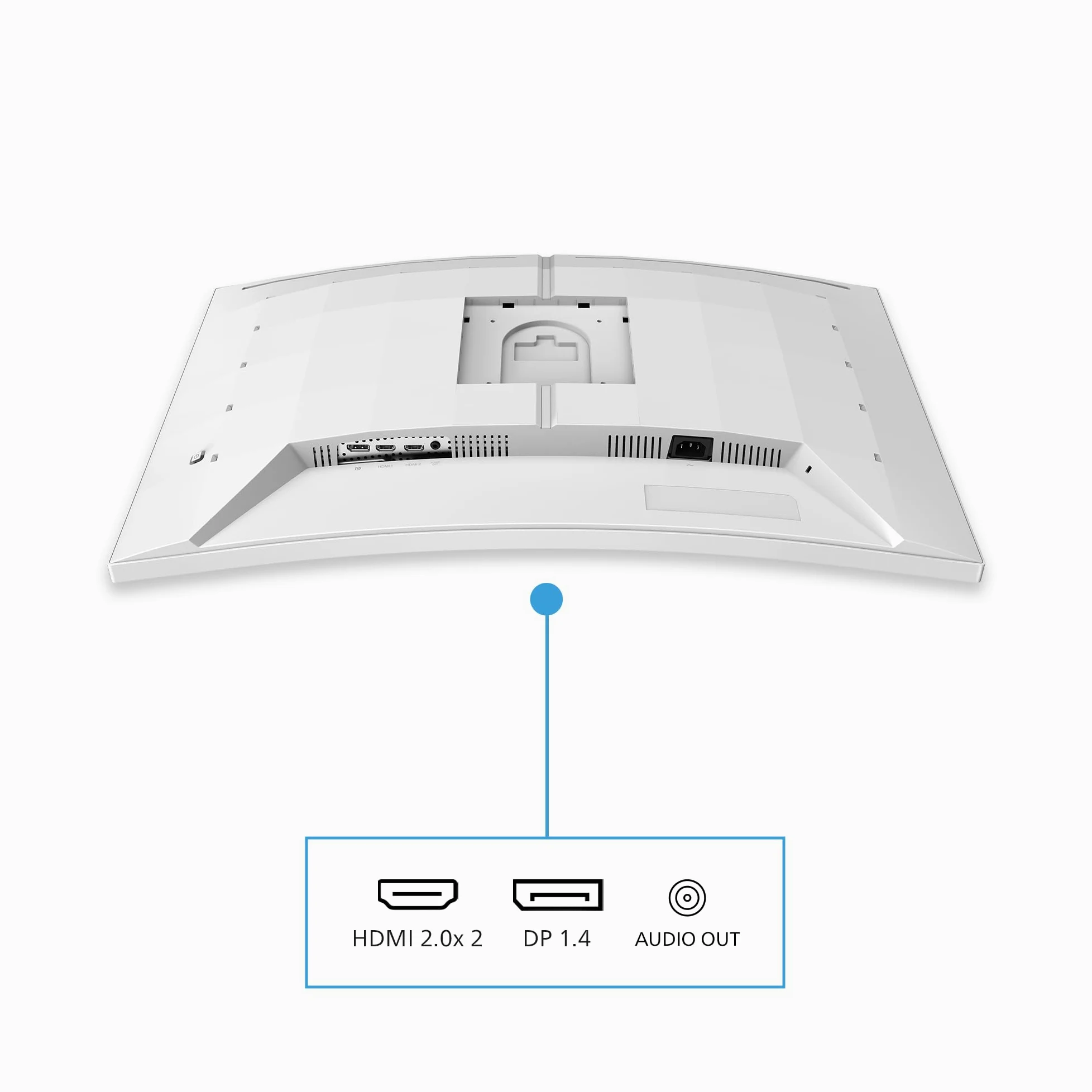 PHILIPS Evnia Gaming Moniteur Incurvé, 32M2C5501 32 Pouce 180Hz Fast VA Dalle, 1ms GtG, HDR10, FreeSync, Ajustable en Hauteur, (2560x1440 HDMI 2X 2.0 DP 1x 1.4) Blanc