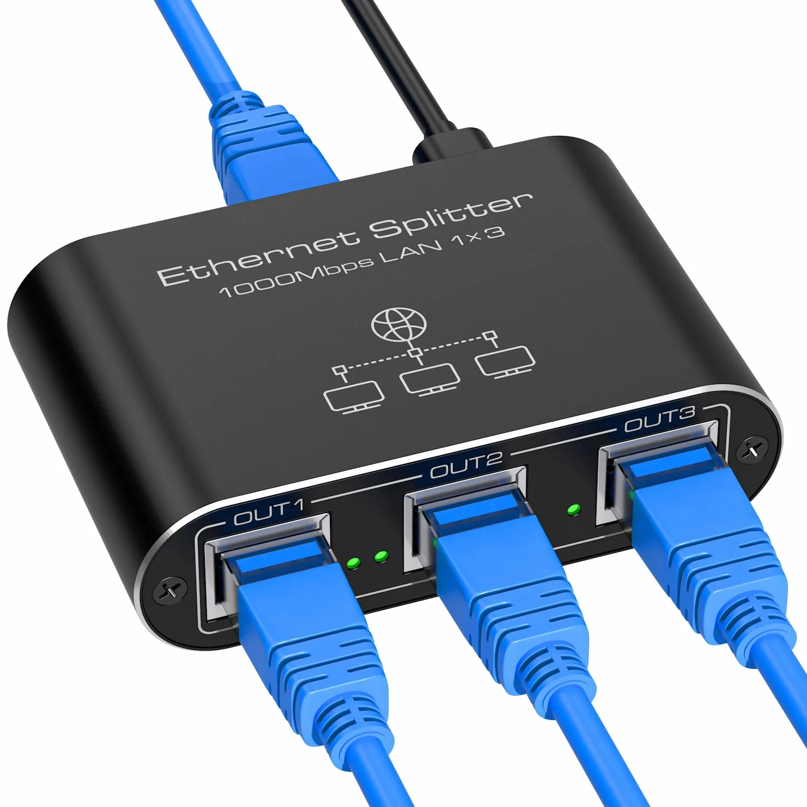 VEDINDUST Switch Ethernet 1 à 3 1000Mbps RJ45 Répartiteur