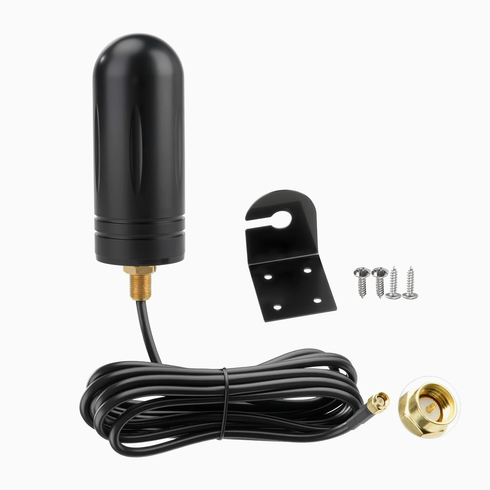 Bingfu Antenne SMA 5G 4G 600-6000 MHz SMA à montage mural extérieur Antennes cellulaires LTE 7 dBi avec câble RG58 de 3 m compatible avec Trail Hunting Wildlife Game Cam Router Gateways Caméra de
