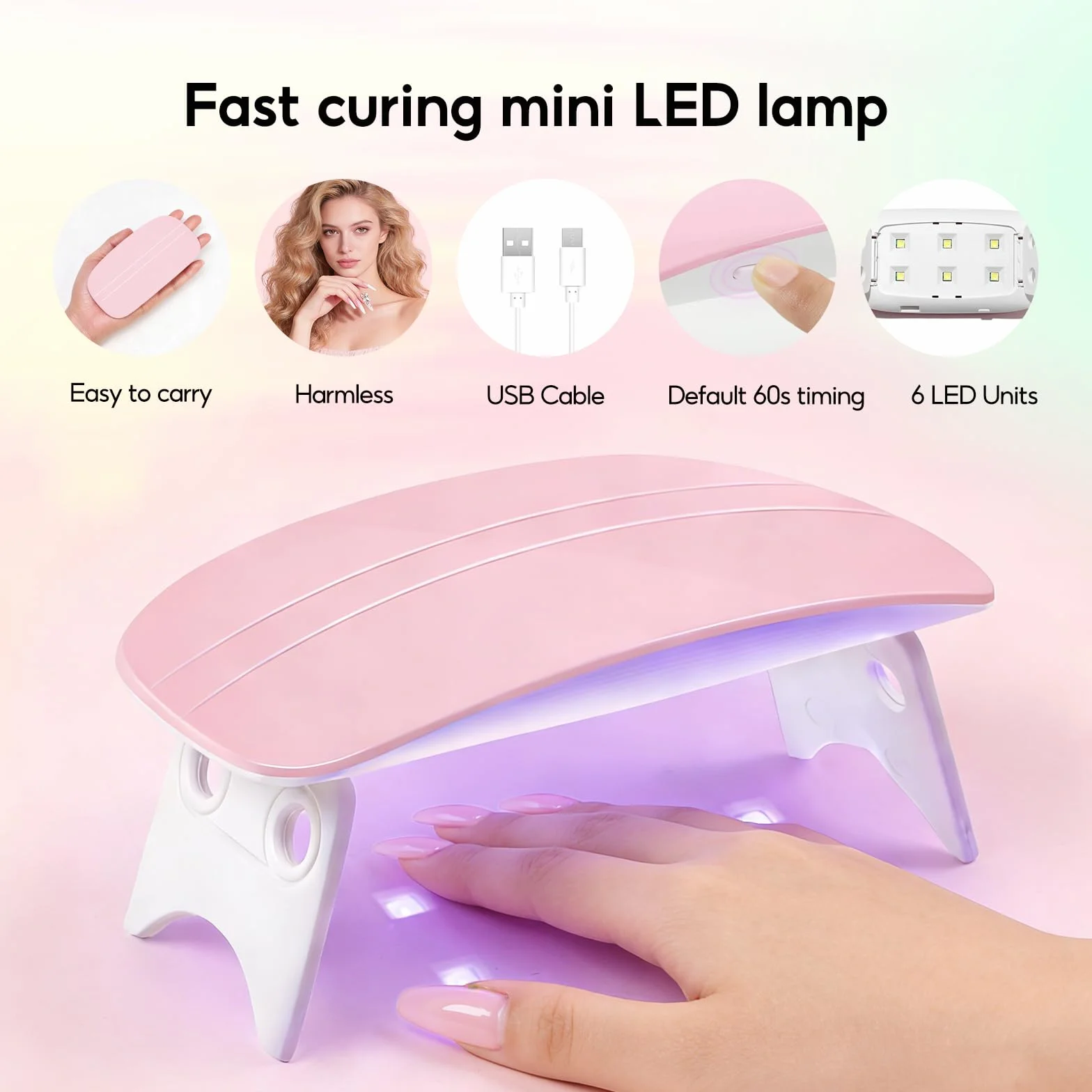 COSCELIA Poly Nail Gel Kit UV Complet, 4 Couleurs Extension Gel Art Set avec Lampe, Base & Top Coat, Faux Ongles 10ml