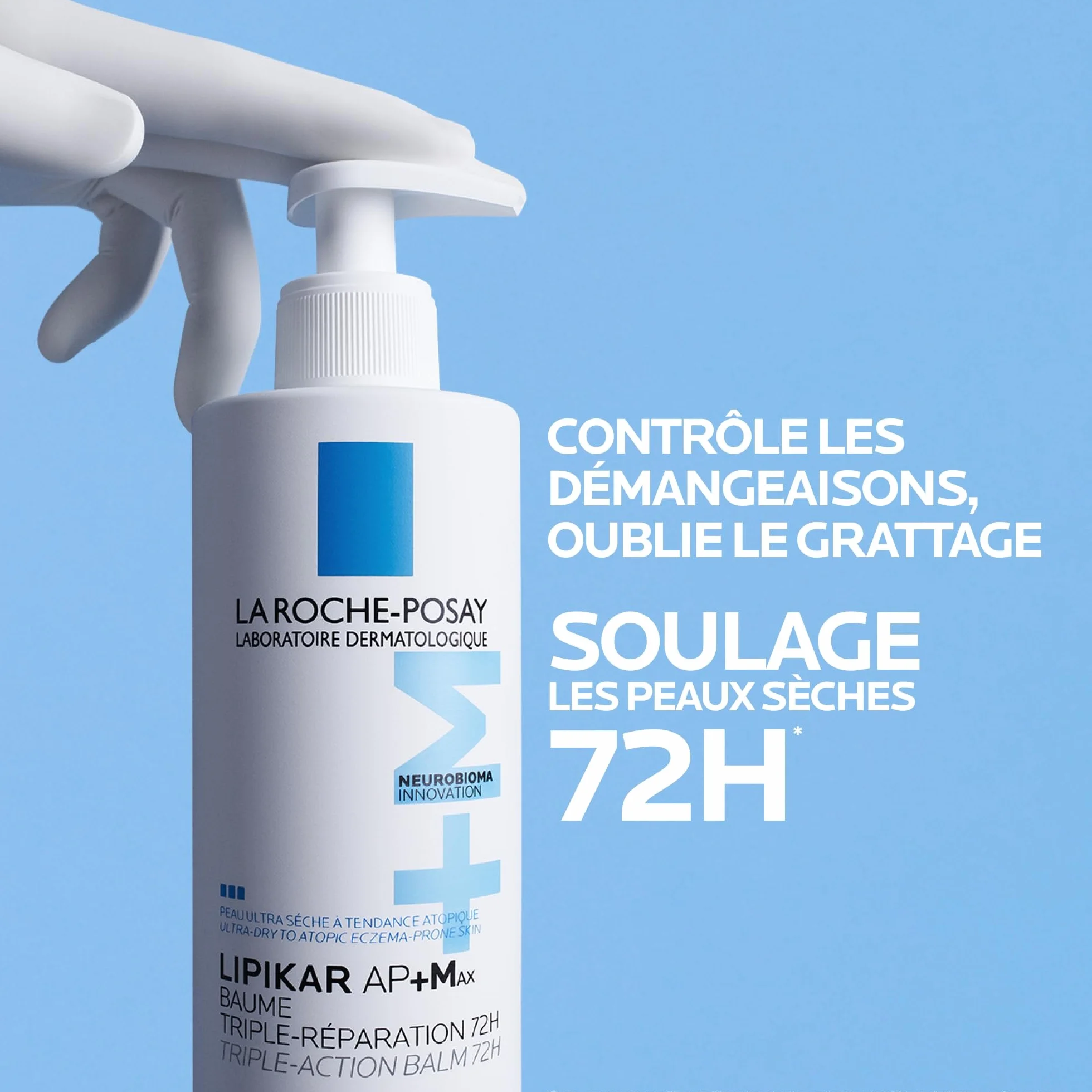 La Roche-Posay Lipikar Huile Lavante AP+ & Baume AP+M 400 ml x 2 Pour Peaux Sèches Très Sèches Atopiques