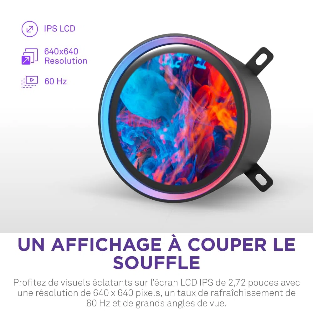 NZXT Kraken Elite 240 RGB - Refroidisseur CPU AIO 240mm, LCD - Noir