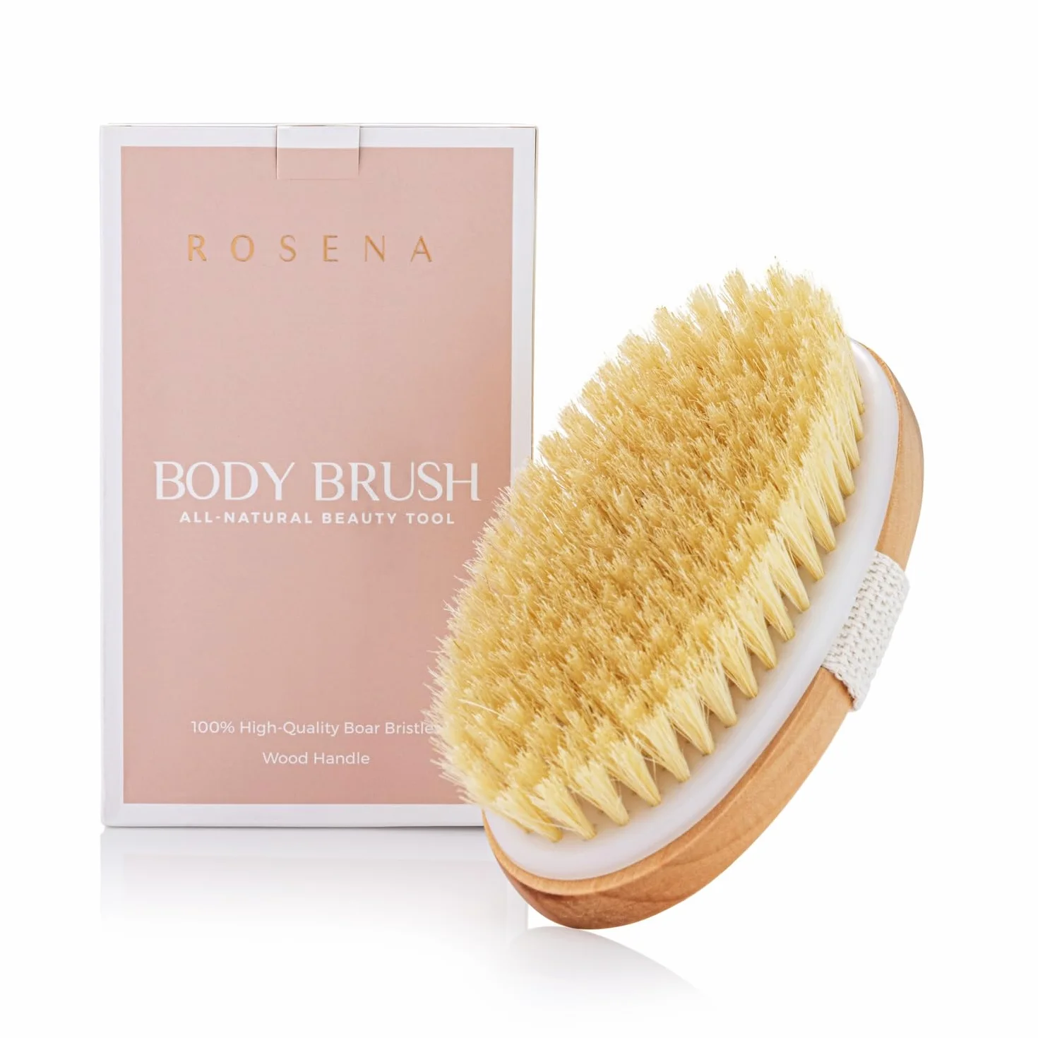 Brosse de brossage à sec pour le corps – Exfoliant bio et brosse de massage ovale