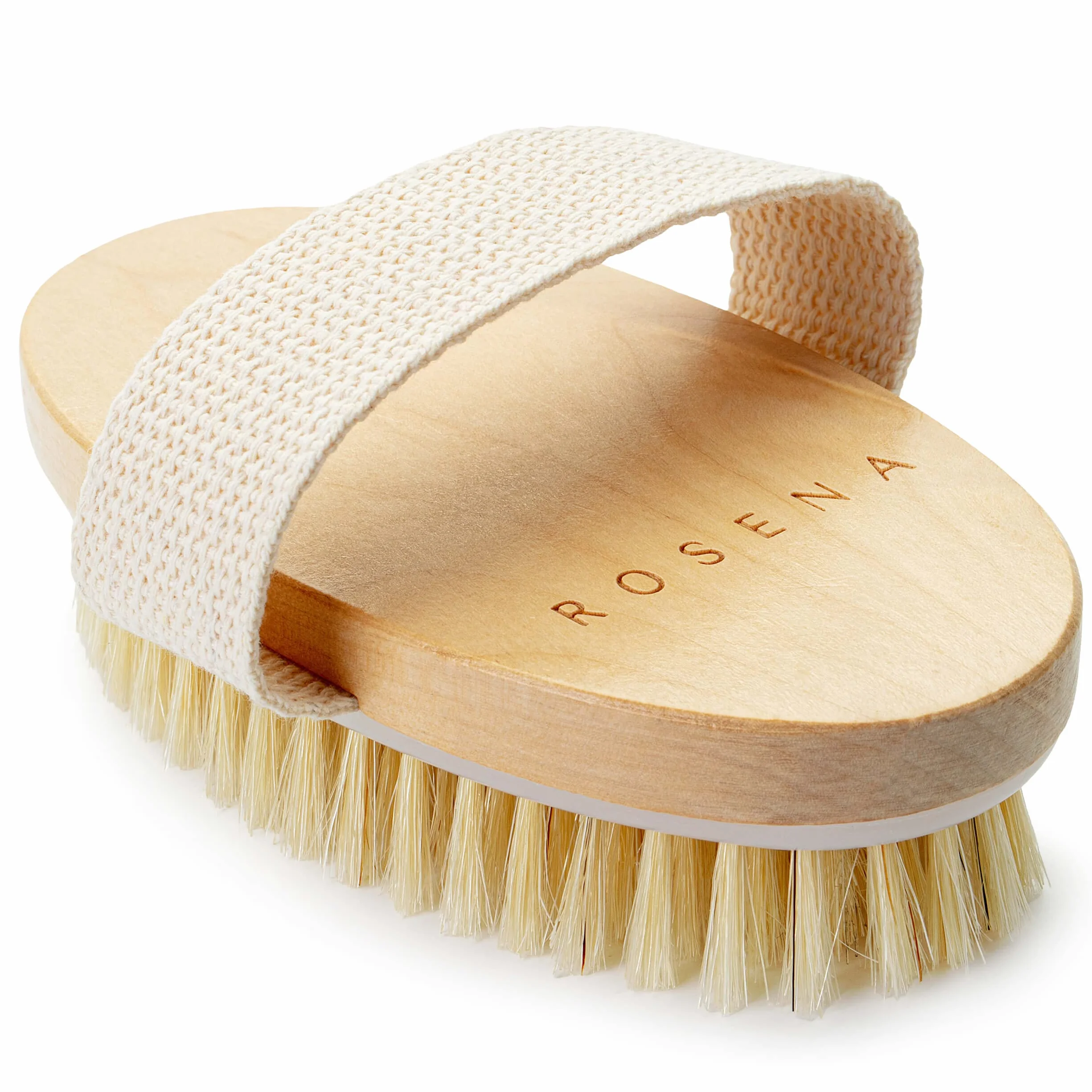 Brosse de brossage à sec pour le corps – Exfoliant bio et brosse de massage ovale