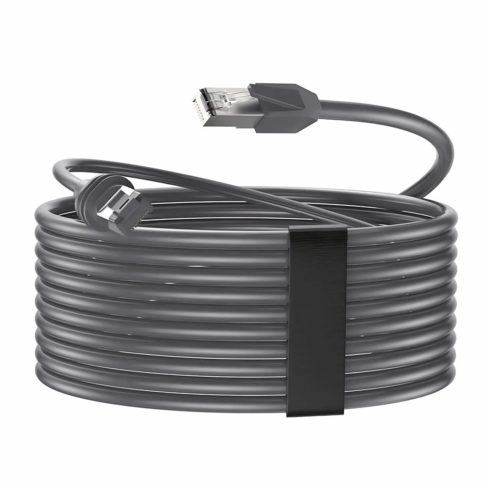 Eujgoov Câble Ethernet Cat6 de Remplacement pour Câble Gen3 vers RJ45 de 46 M avec Connecteurs Blindés étanches en Cuivre Massif 26 AWG pour Intérieur et Extérieur, Jeux en Streaming, Maison, Bureau