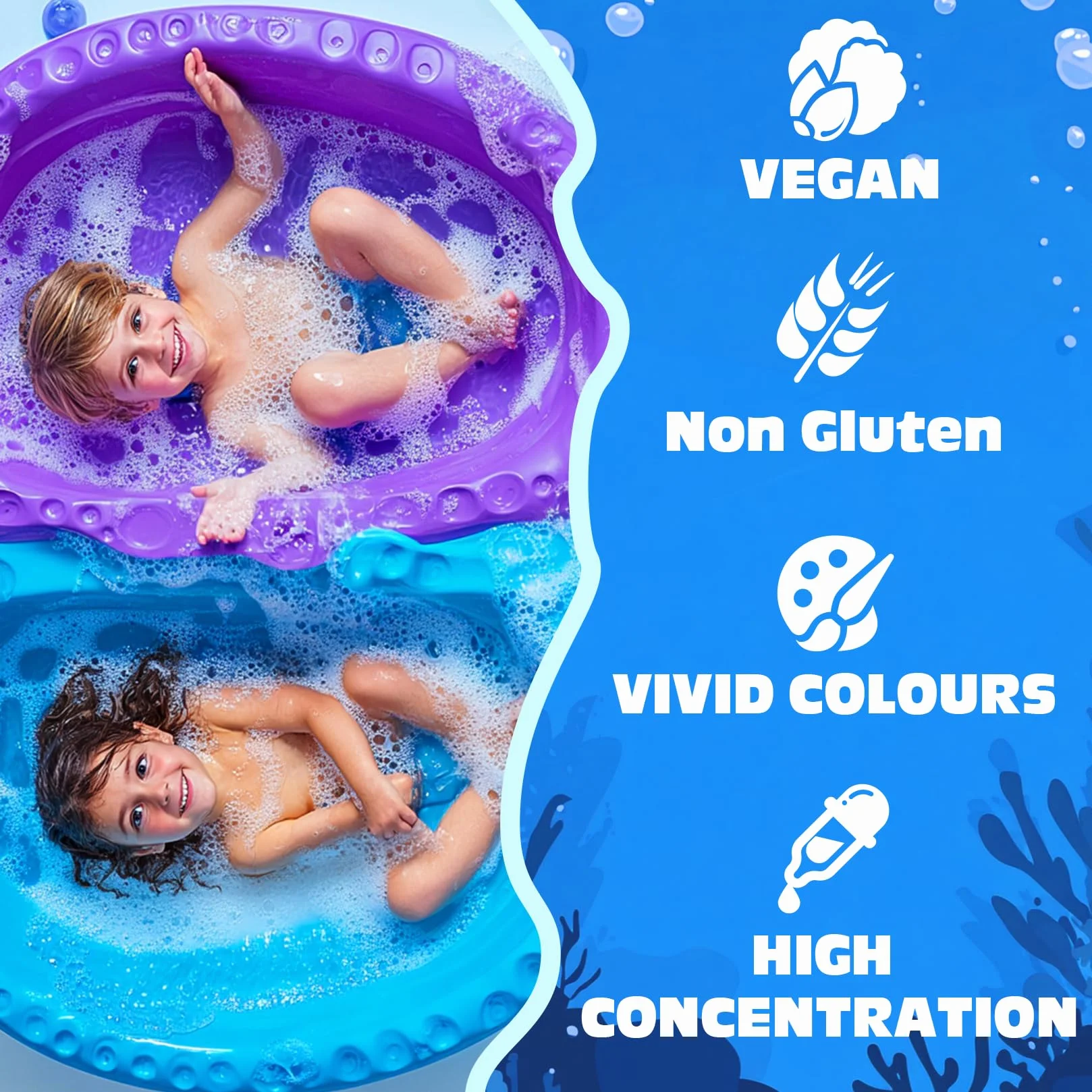 Boules de Bain 160 Comprimés de Qualité Alimentaire, Doux pour la Peau, 7 Couleurs Vives