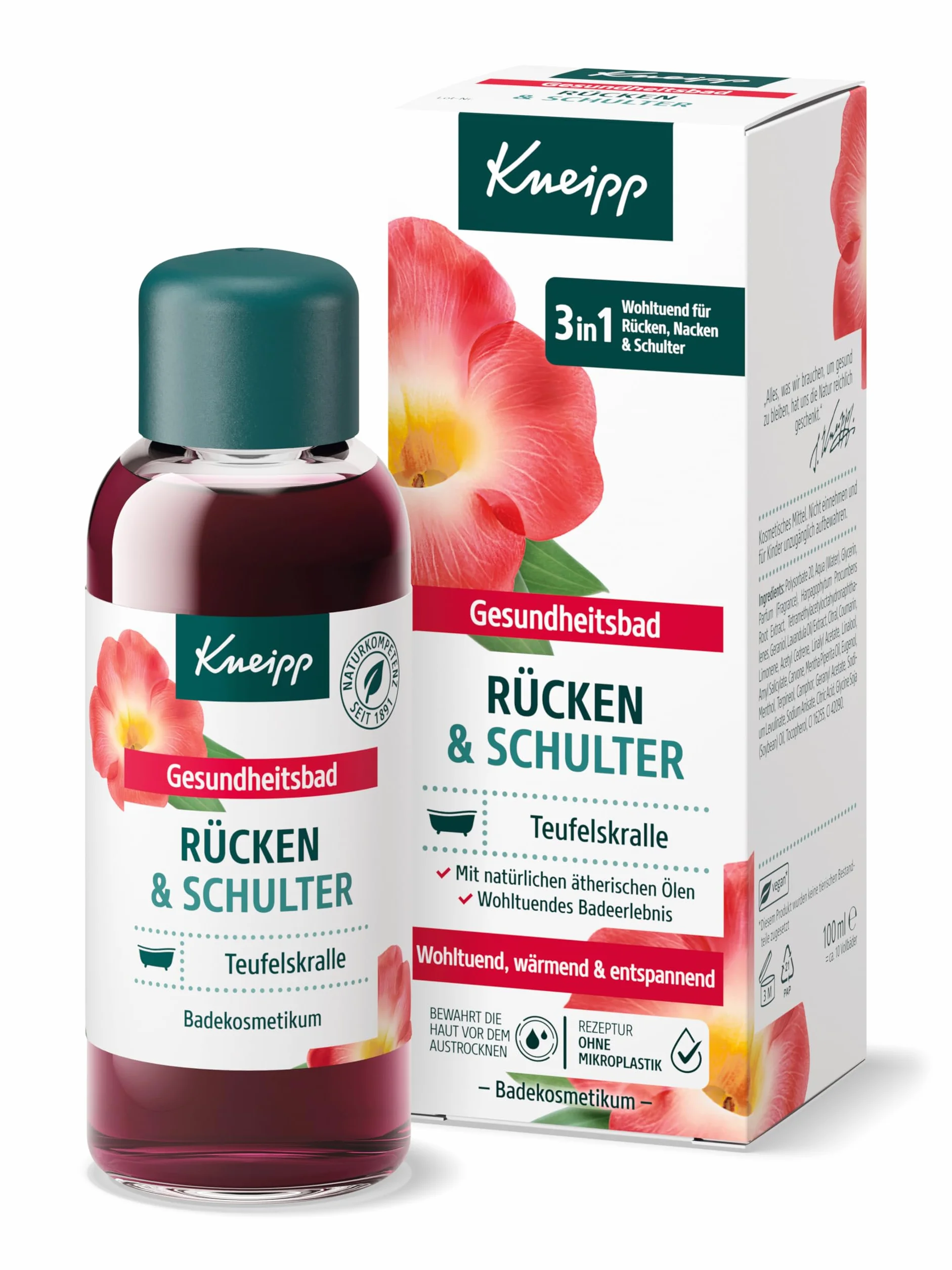 Kneipp Bain de santé pour le dos et les épaules avec extrait de griffe du diable 100 ml