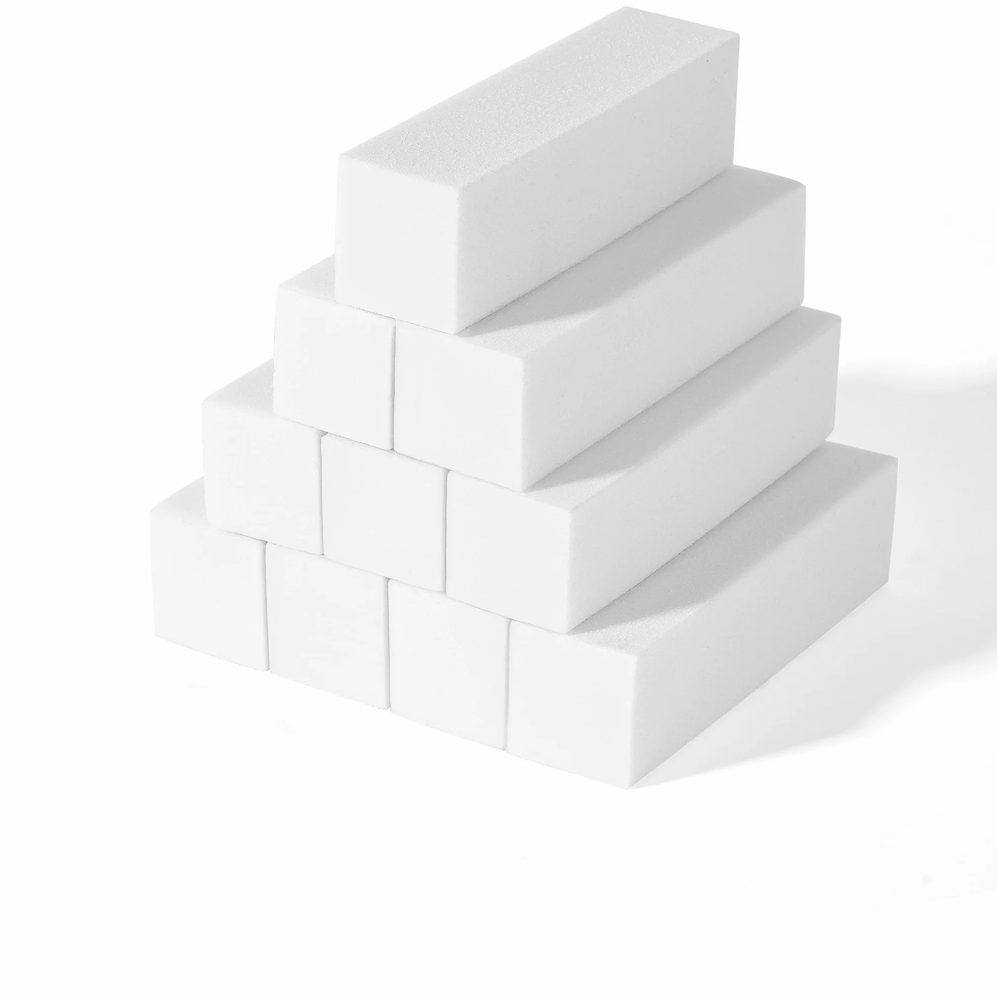 Bloc Polissoir Ongles 4 Faces Lavable pour Manucure - Blanc