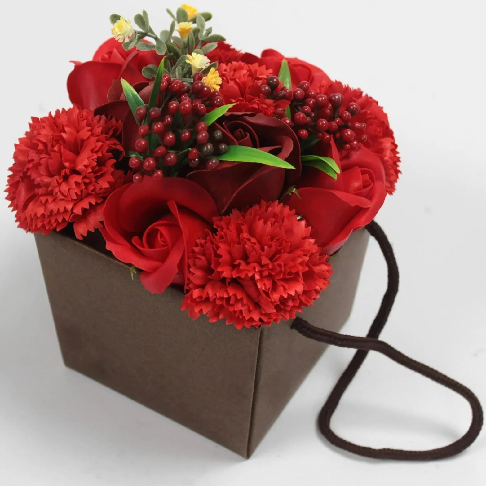 Savons Bouquet De Fleurs Roses Rouge Et Oeillets