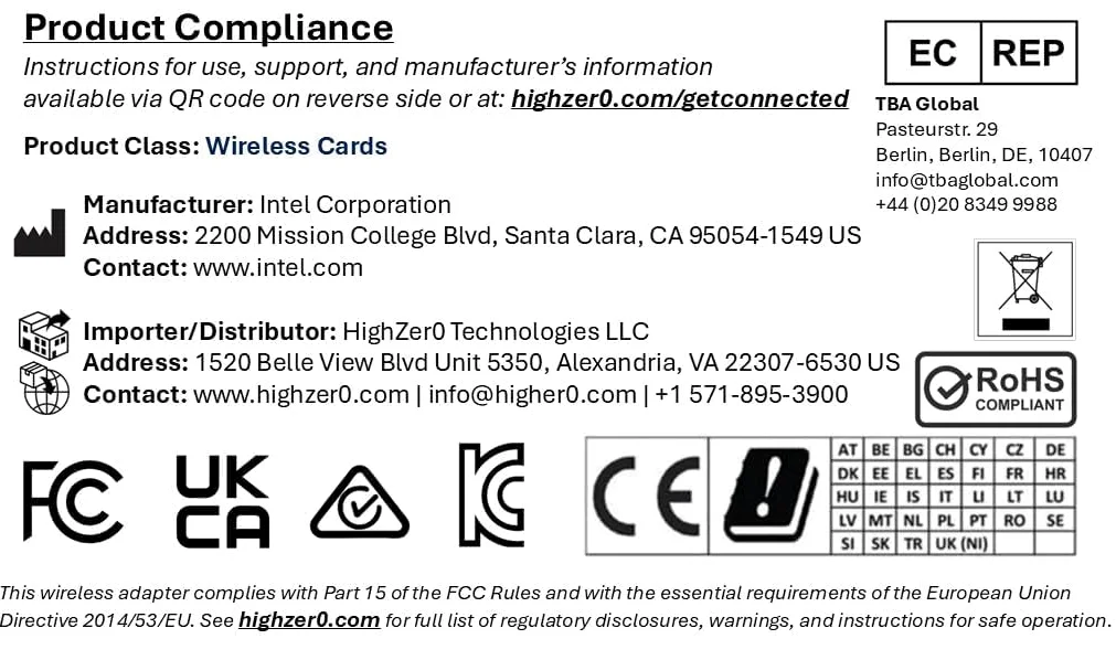 Wireless-AC 8265 Half Mini PCIe Network Card | 867 Mbps with Bluetooth 4.2 Support | HMC WLAN Replacement Part 8265.HMWG Wi-FI Card 8265HMW (Wi-FI 5 Mini-PCIe, 8265HMW)