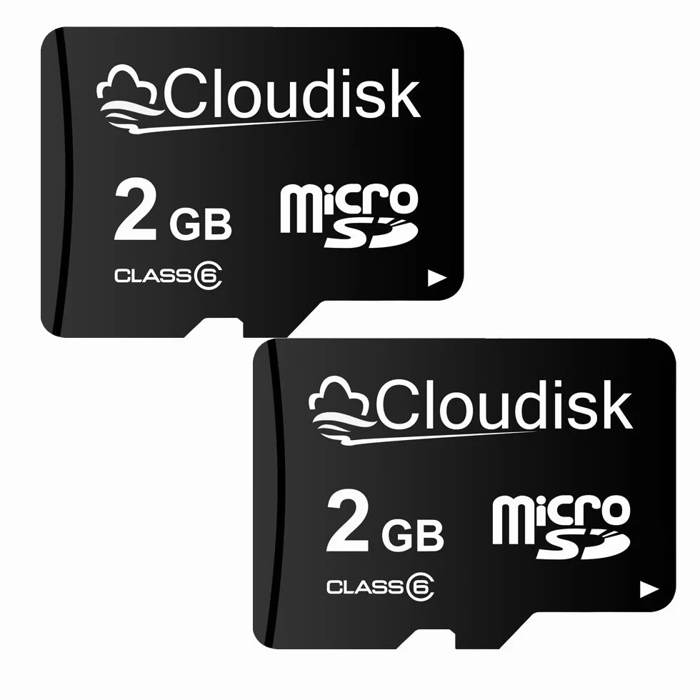 Cartes Micro SD 2 Go Class 6 avec Adaptateur SD (Pack de 2)