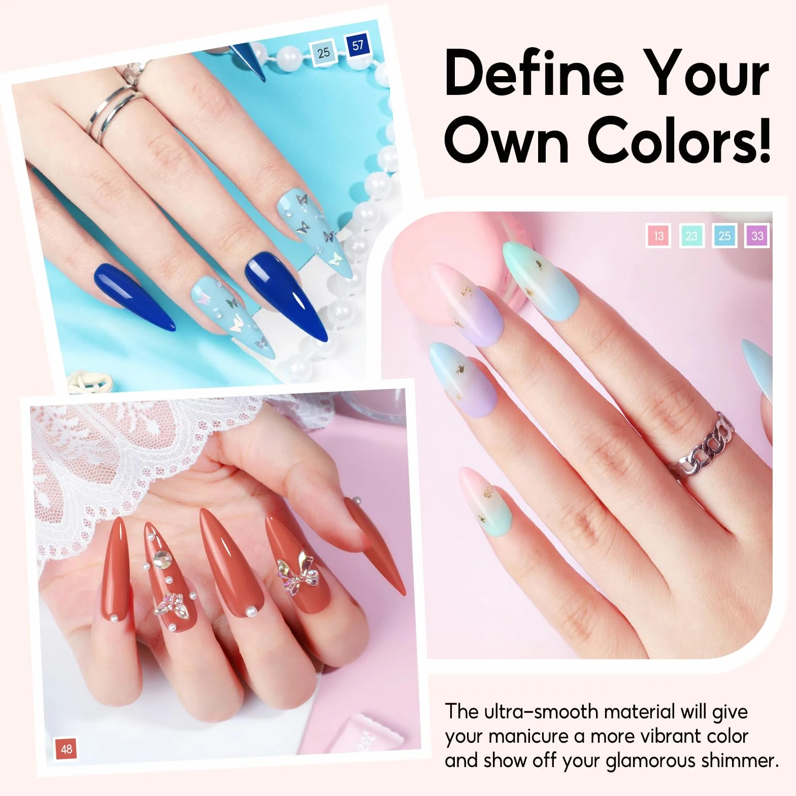 PEACECOLOR 38Pcs Kit Vernis Semi Permanent avec Lampe UV/LED, 20 Couleurs Gel Rouge Bleu Base Top Coat Brillant Mat Glitter pour Ongles