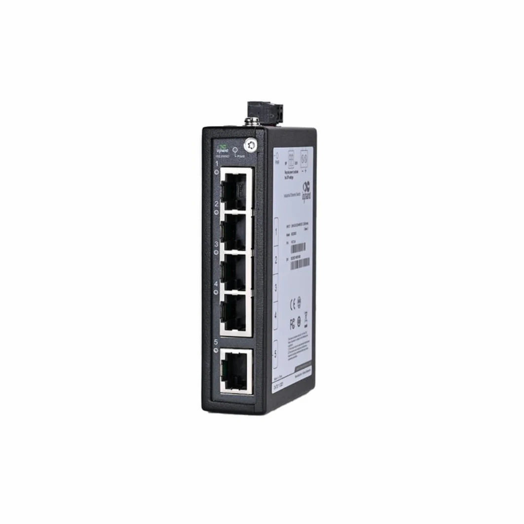 InHand Networks ISE2005D Switch Ethernet Industriel 5 Ports 10/100 Mbps, Commutateur Réseau Non Géré pour Rail DIN, Ultra-Compact, -40°C à +75°C, Certifié CE/UL (Bornier Inclus)