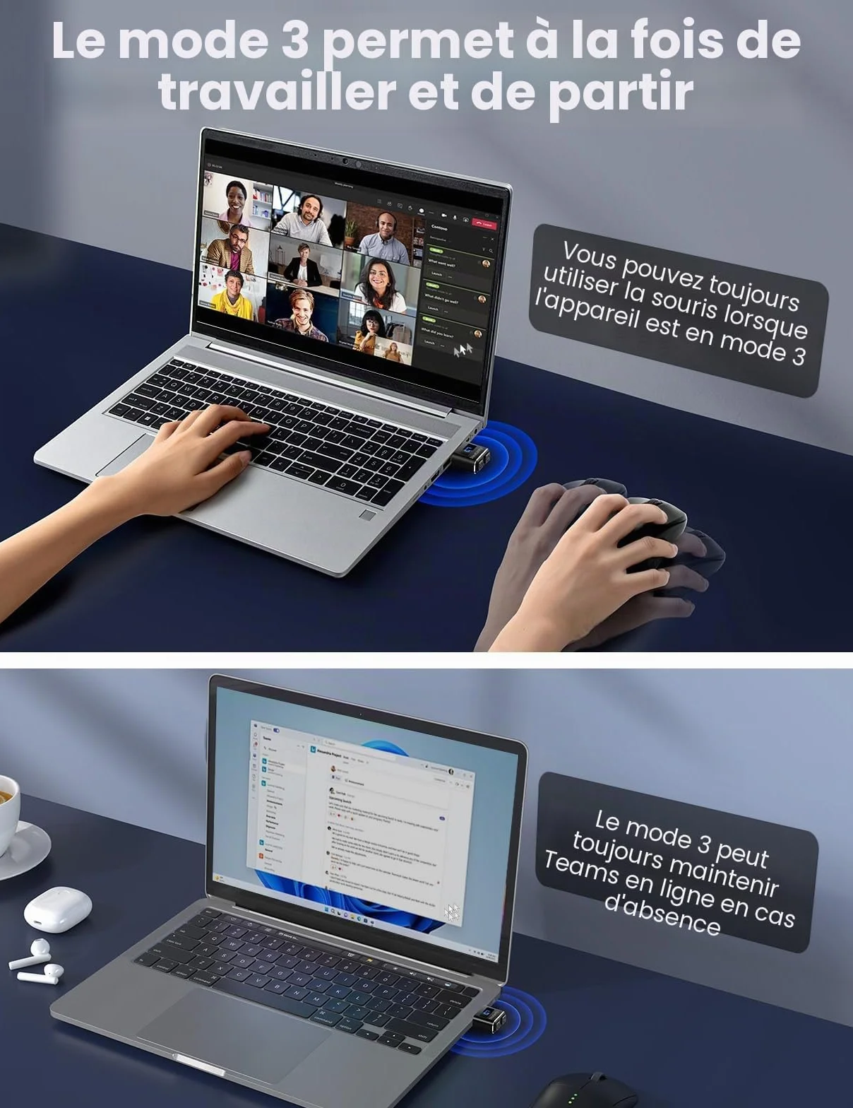 meatanty Mini Mouse Jiggler USB indétectable avec Interrupteur et écran, Shaker Automatique de Souris