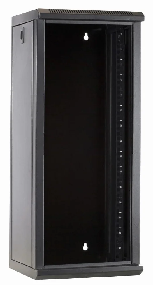 Baie de Serveur 15U 10 Pouces avec Porte en Verre 312x310x752mm Noir Verrouillable