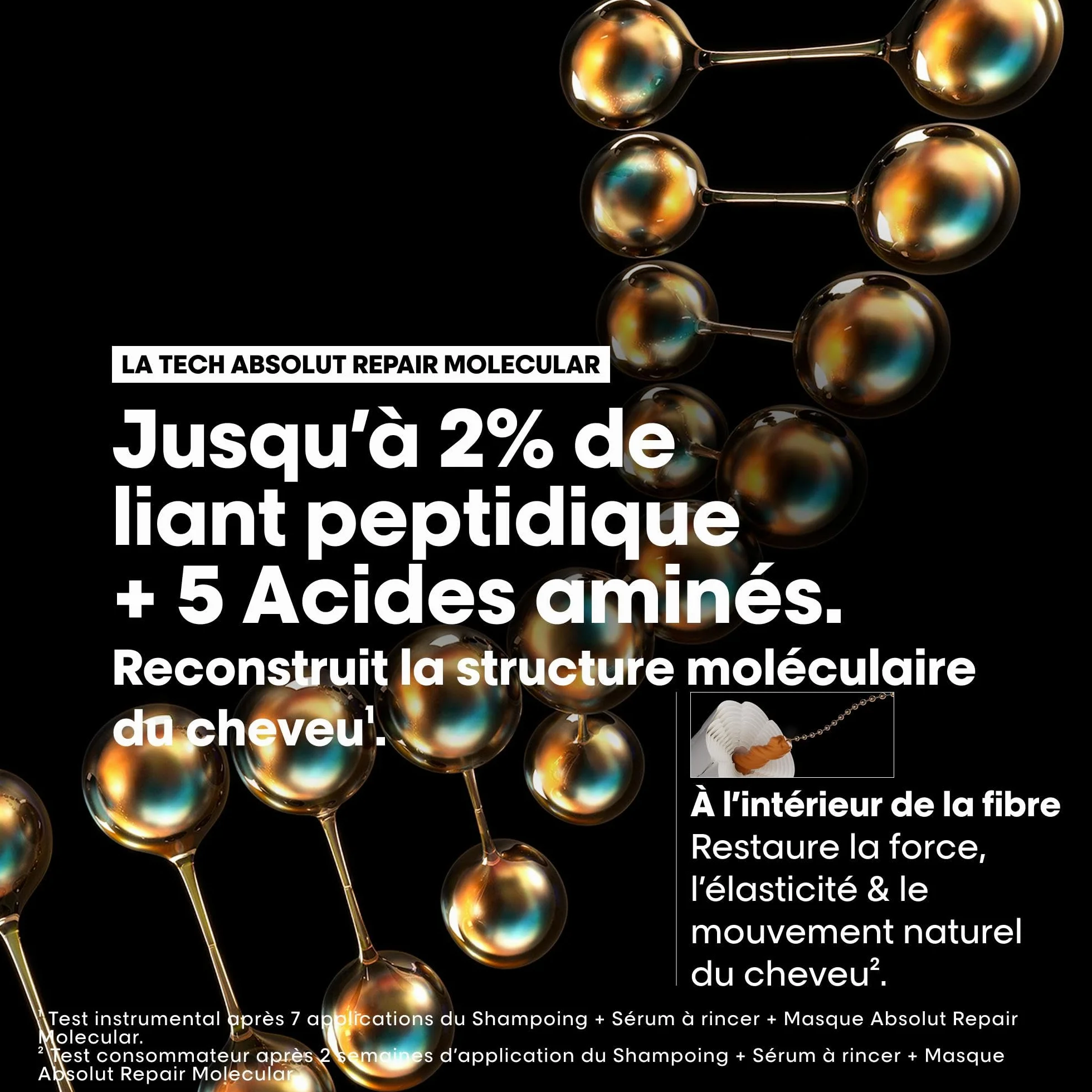 L'Oréal Professionnel Coffret Cadeau Absolut Repair Molecular Trio Shampoing Sérum Masque Édition Limitée Serie Expert