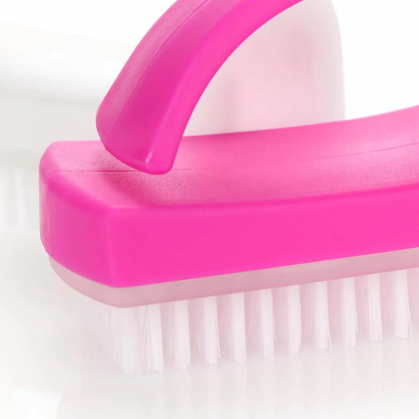 Brosse de lavage pour les mains et les ongles com-four avec poignée 04 Stück Farbmix