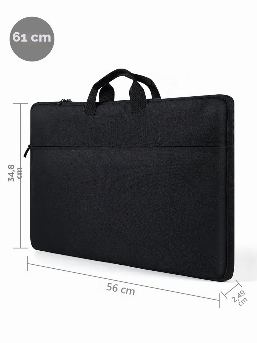 UPERFECT Housse pour Ordinateur Portable 24 Pouces pour 23-24 Pouces Ordinateur Portable/Moniteur Portable/Tablette avec Grandes Poches Latérales et Poignée Durable Imperméable à l'eau